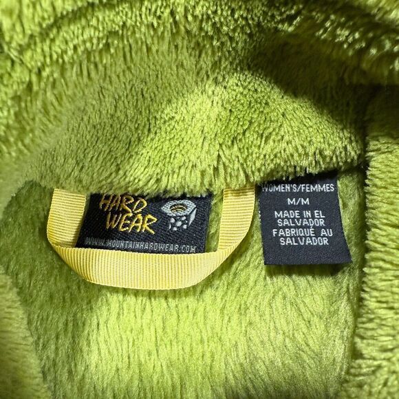 Mountain Hardwear Jacket Womens Medium Green Fleece Monkey Man Deep Pile - Picture 3 of 9